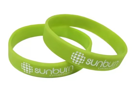 Custom personalized rubber wristband with printed logo silicone bracelet 